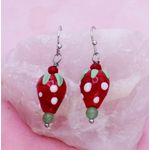 ZAD ZAD Fruity Fresh Glass Strawberry Earrings