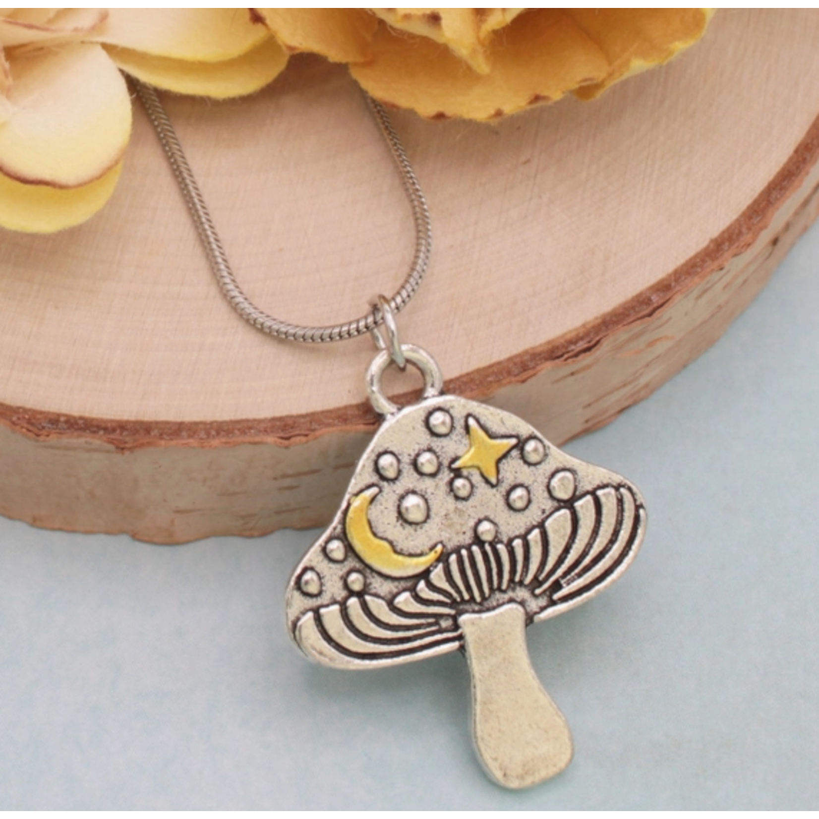 ZAD ZAD Mushroom Dreams Silver Necklace