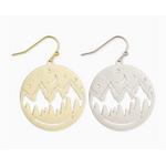 ZAD ZAD Open Skies Cutout Mountain Round Earrings