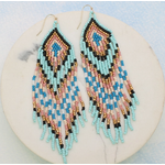 ZAD ZAD Pastel Southwest Seed Bead Fringe Earrings