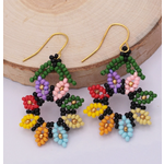 ZAD ZAD Spring Bloom Beaded Flower Earrings