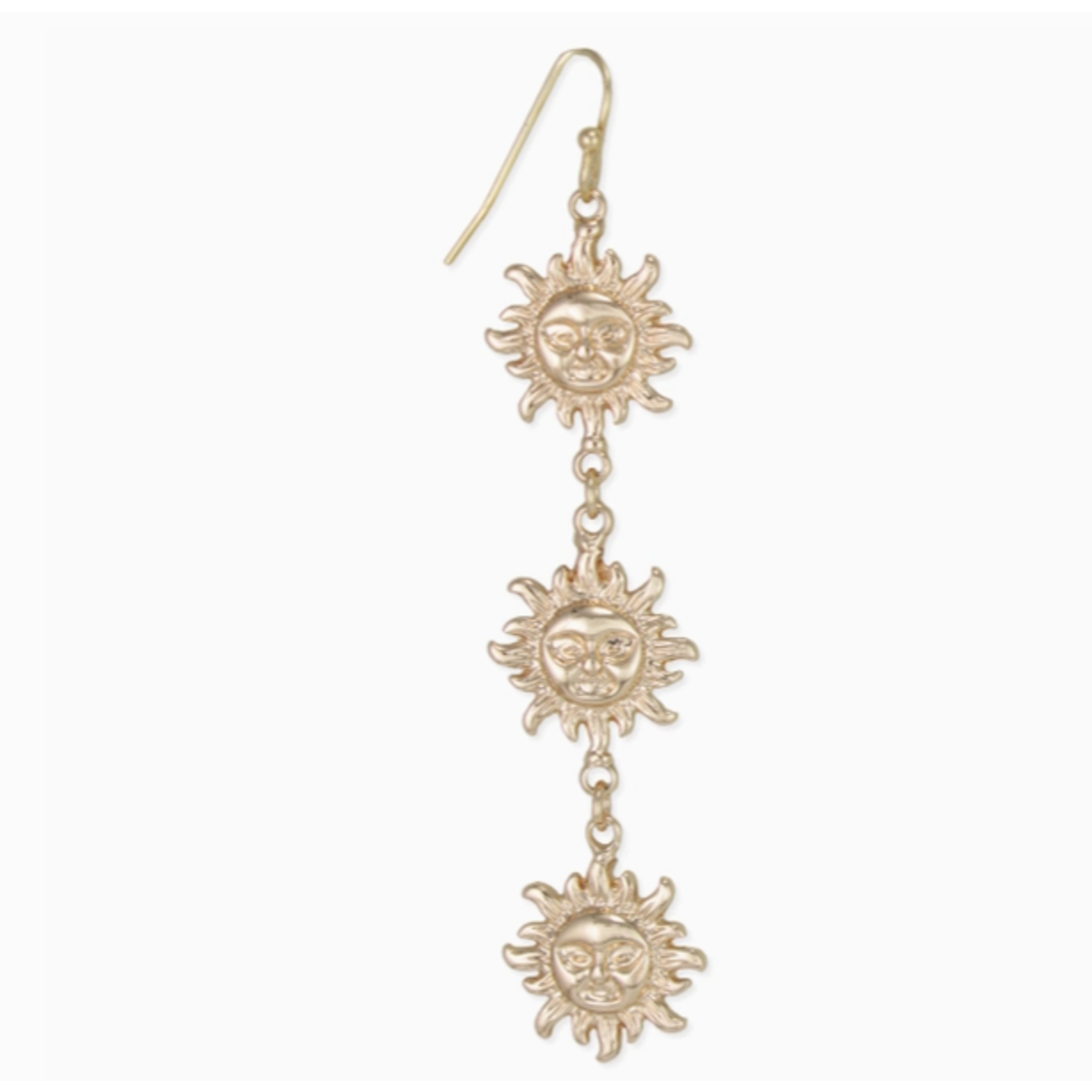 ZAD ZAD Sunny Day Triple Sun Gold Earrings