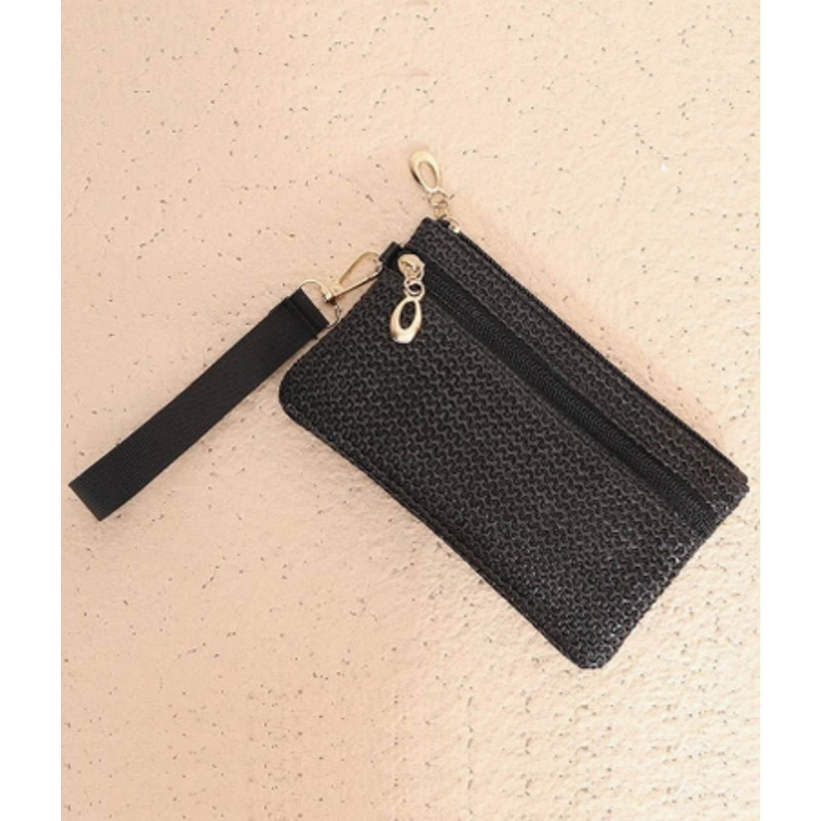 Vanilla Monkey VM Boho Woven Straw Wristlet Wallet Bag