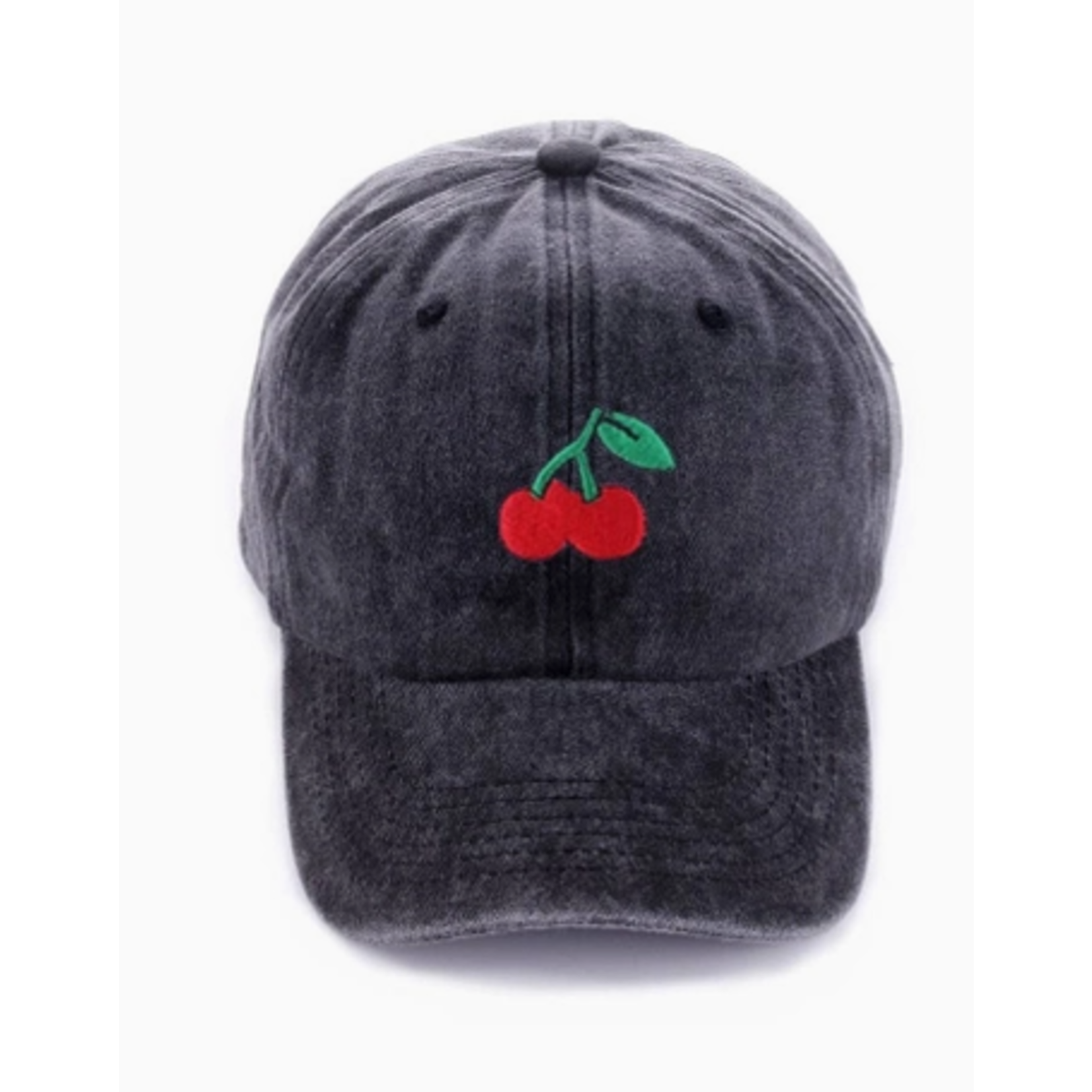 Vanilla Monkey VM Cherry Embroidered Washed Cap