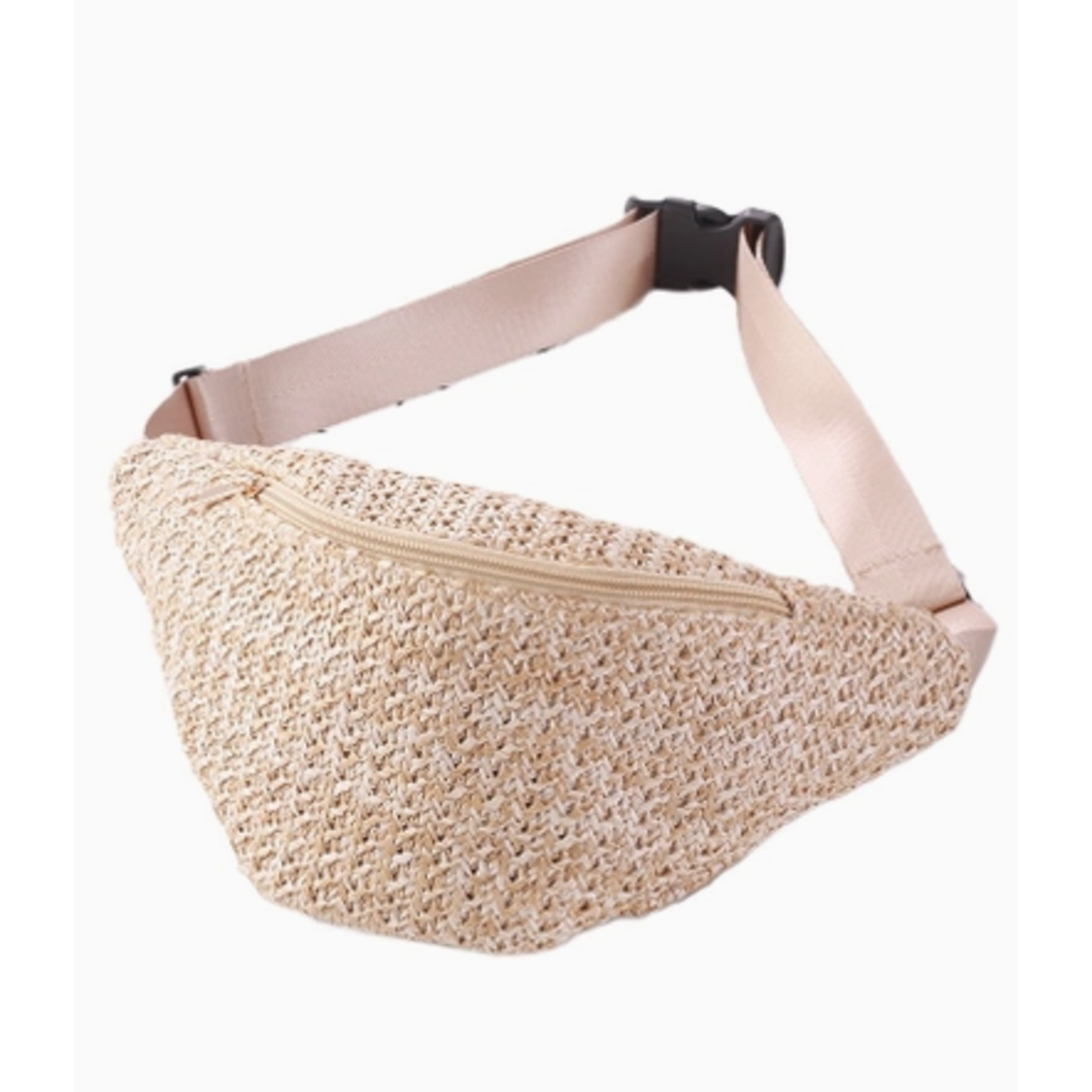 Vanilla Monkey VM Straw Woven Crossbody Fanny Belt Bag