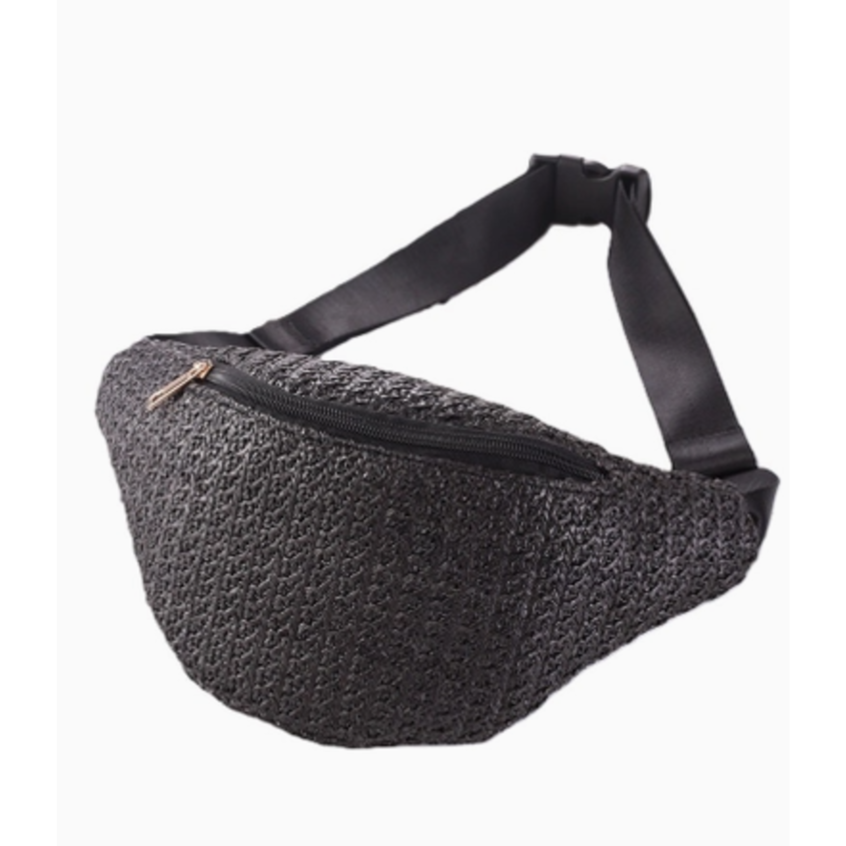 Vanilla Monkey VM Straw Woven Crossbody Fanny Belt Bag