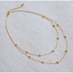 Ellison+Young E&Y Crystal Bezel Station Layered Necklace