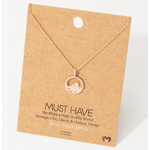 Fame Accessories FA Mini Mountain Opal Pendant Necklace Rose Gold