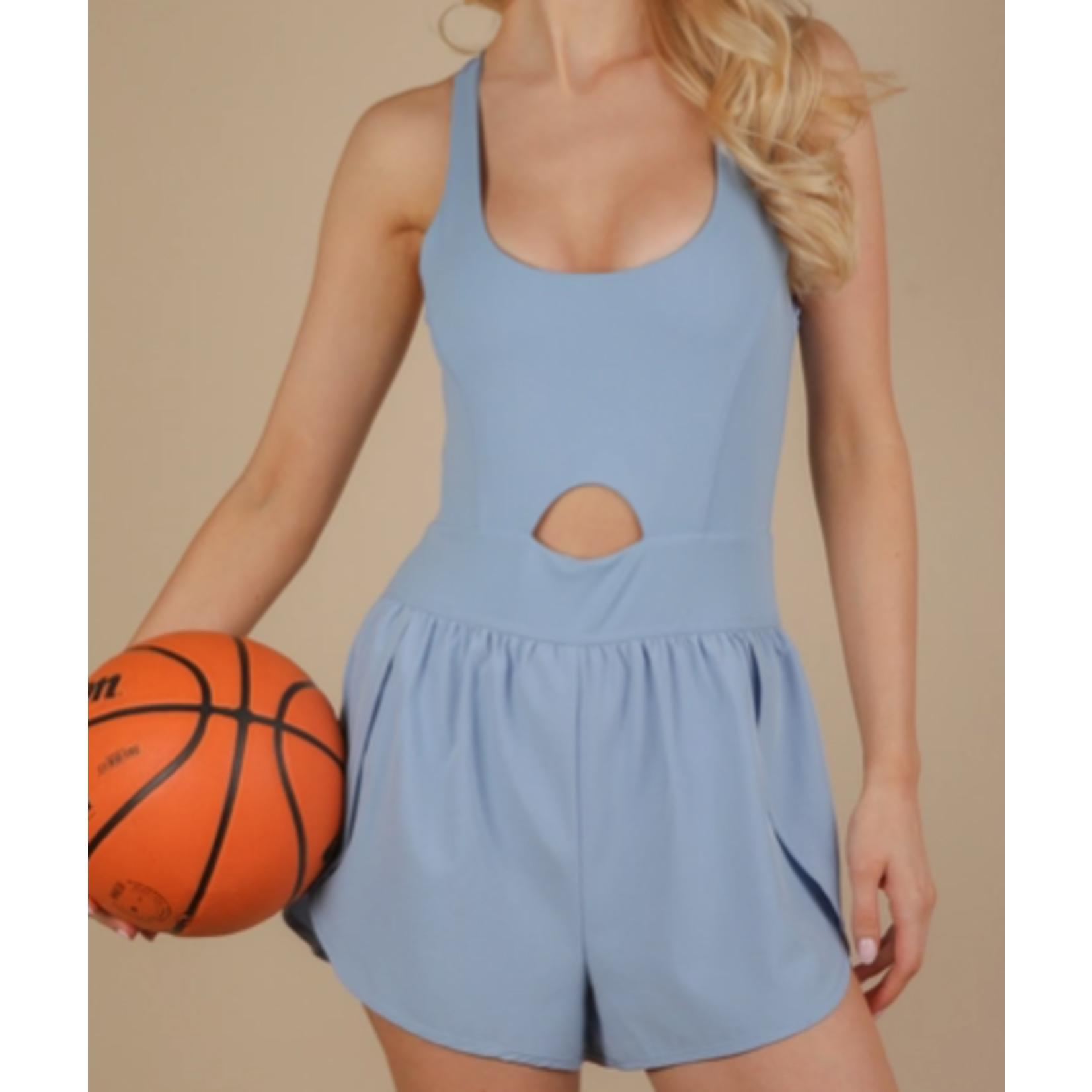 Very J Very J Front Cutout Romper Activewear