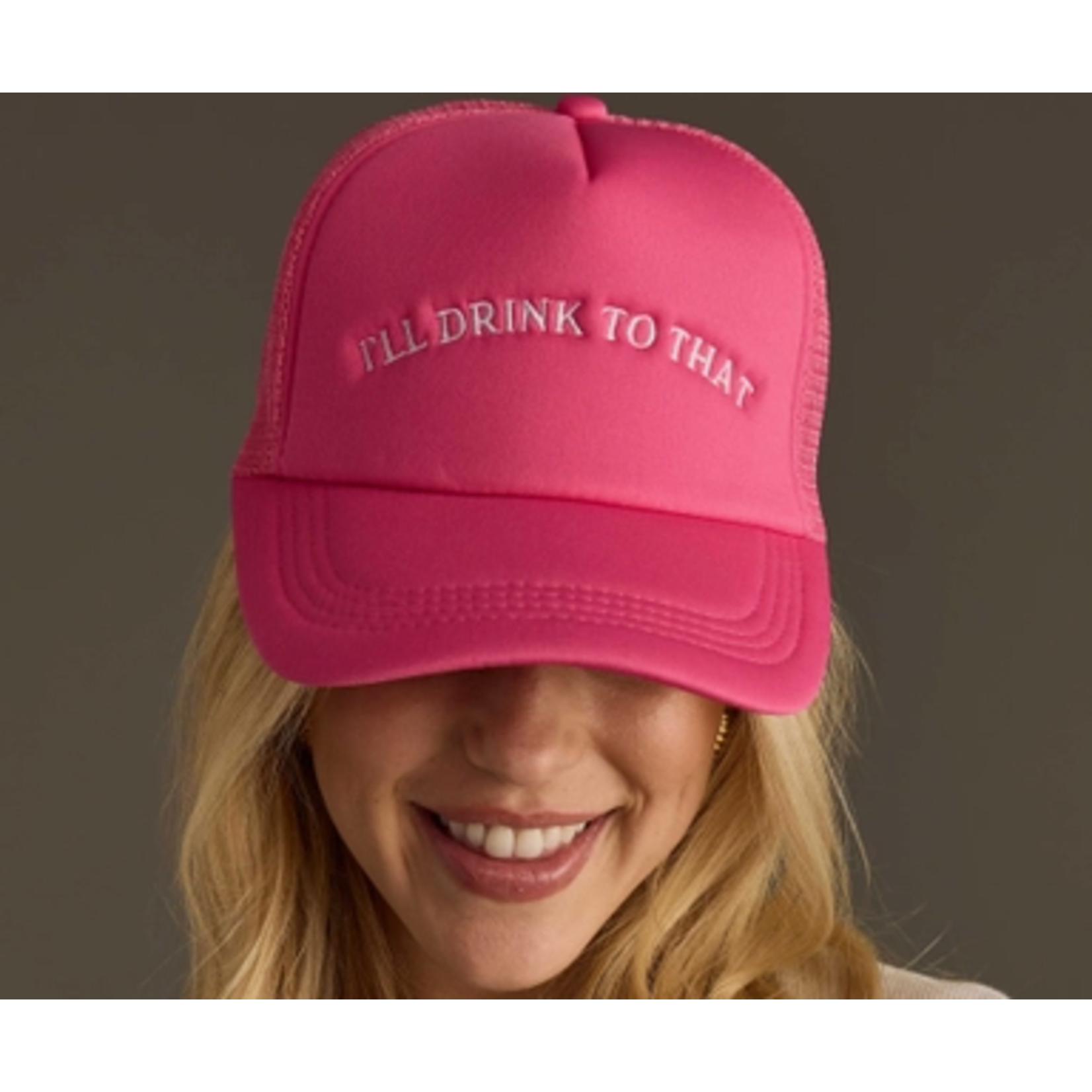 Panache Apparel Panache I'll Drink To That Trucker Hat Pink