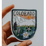 Sticker Girl Sticker Girl Colorado Mountains and Bluebell Badge Vinyl Sticker