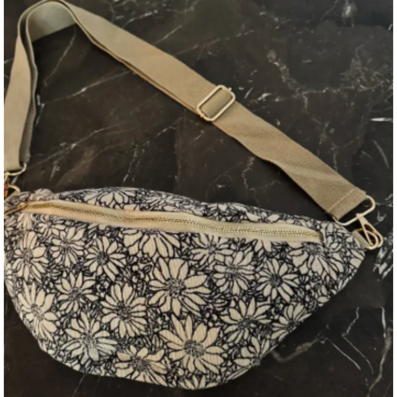 Ellison+Young E&Y Vintage Floral Sling Bag Indigo Bloom