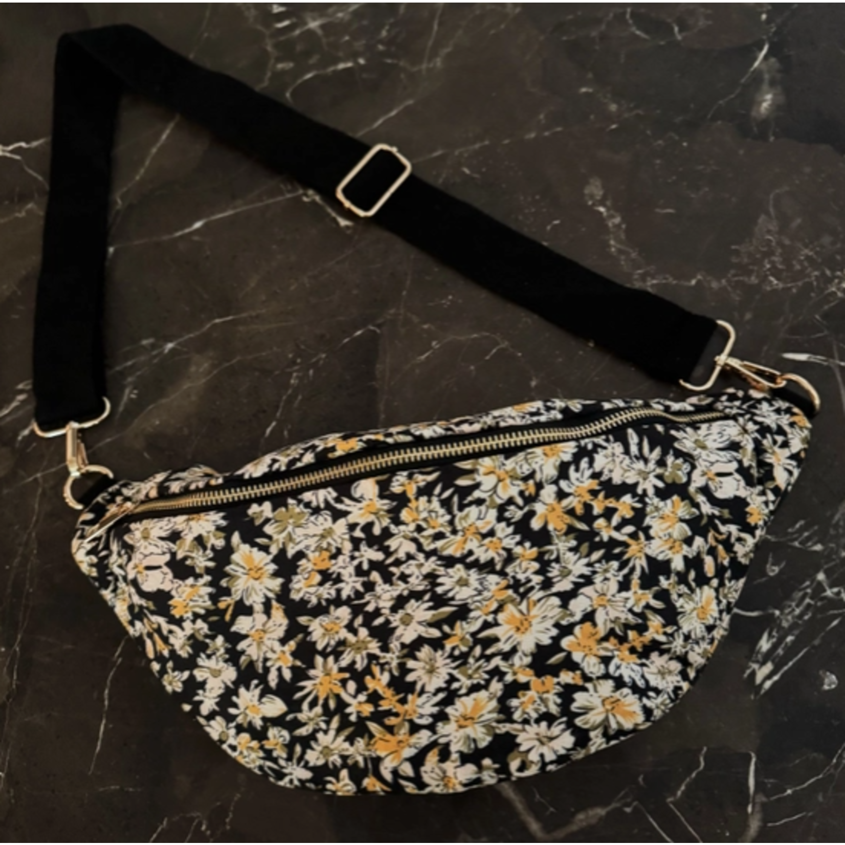 Ellison+Young E&Y Vintage Floral Sling Bag Midnight Daisy