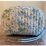 Ellison+Young E&Y Quilted Floral Cosmetic Case Blue Mix
