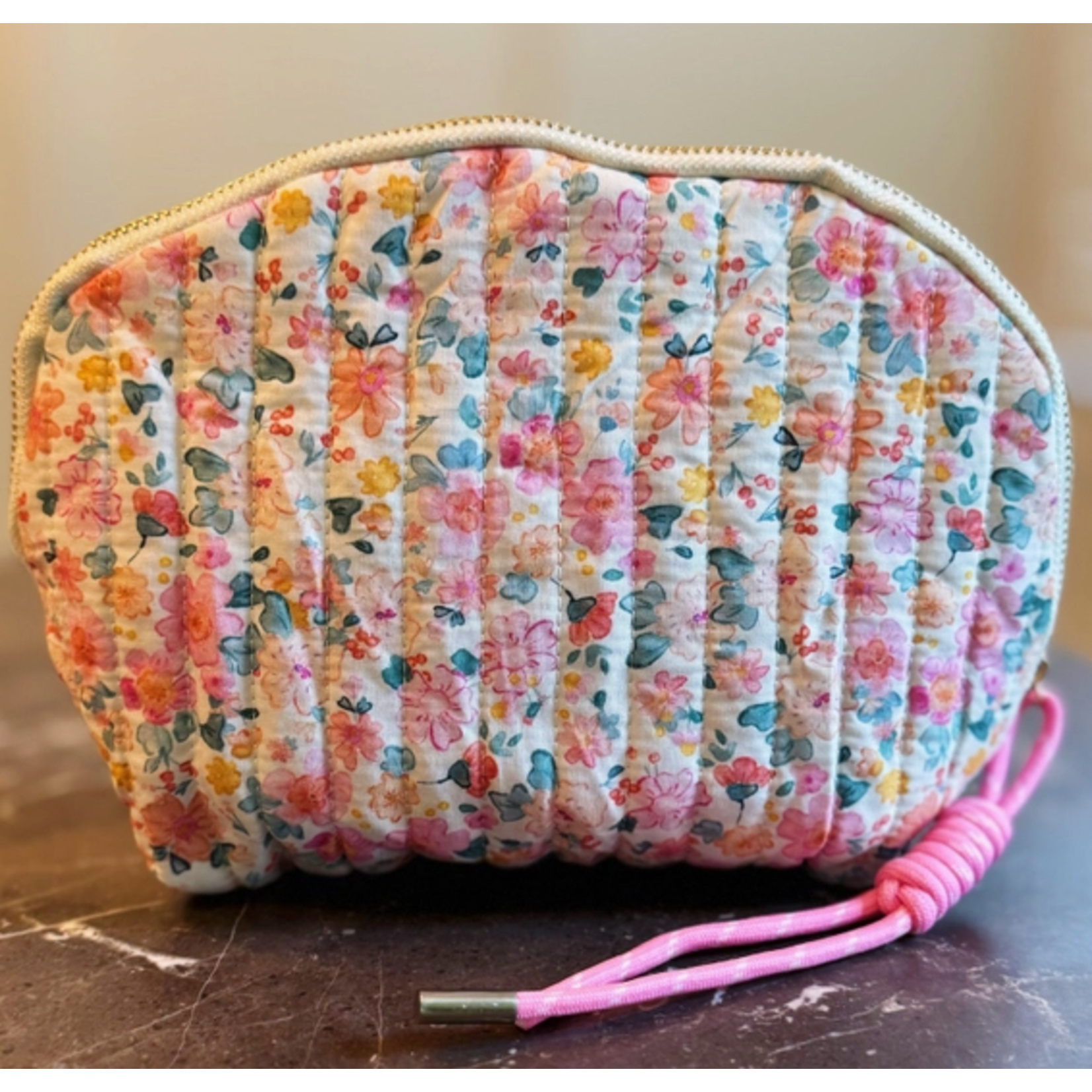 Ellison+Young E&Y Quilted Floral Cosmetic Case Pink Mix