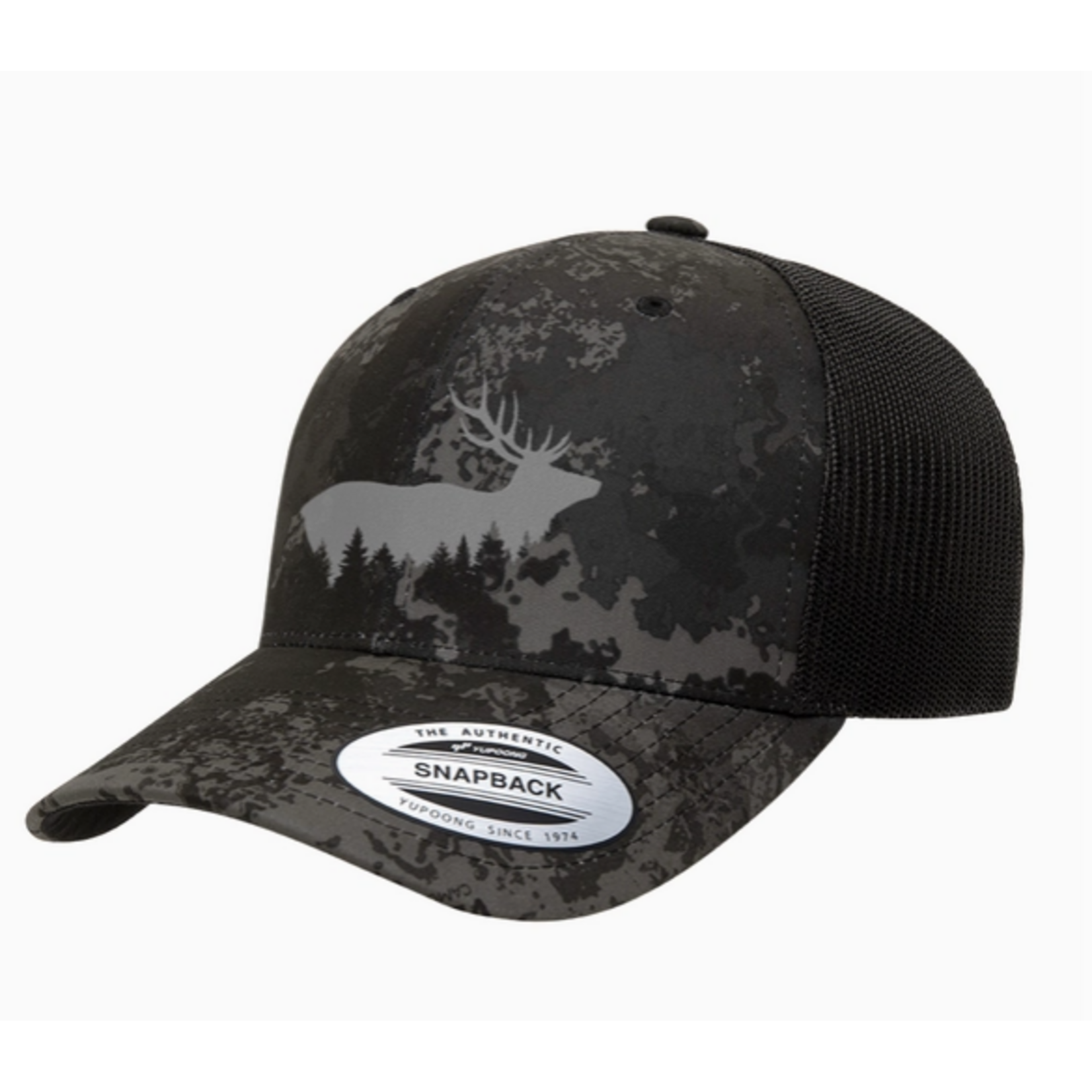 Black Lantern BL Camo Trucker Hat - Elk Above Tree Line
