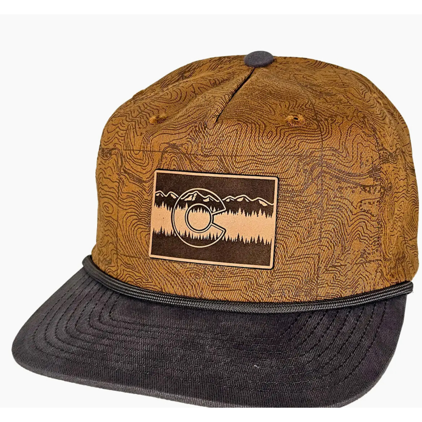 Coloradocool Coloradocool Topo Canvas/Gray Uns Flatbill Hat - Treeline
