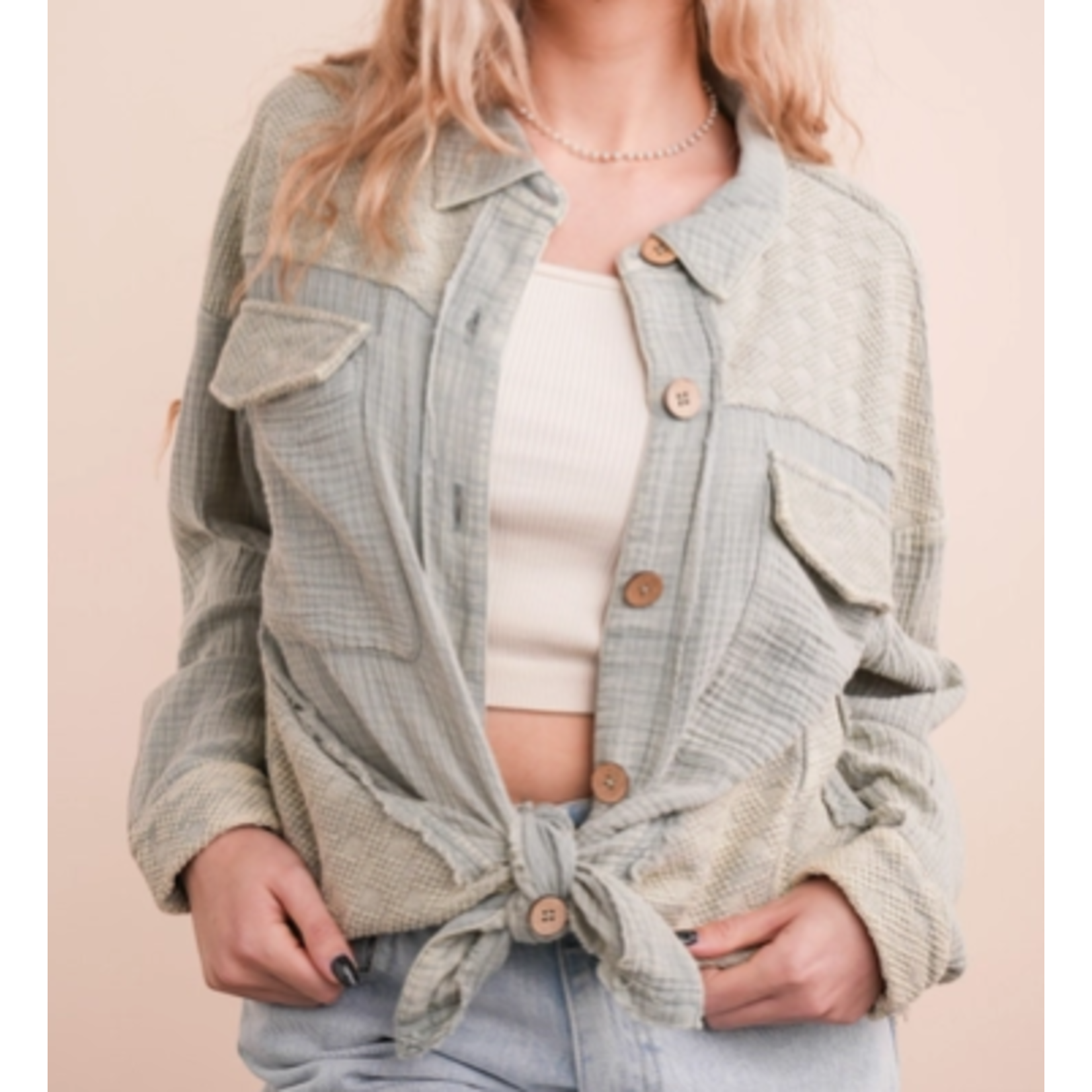 Very J VERY J Gauze Shacket Jacket