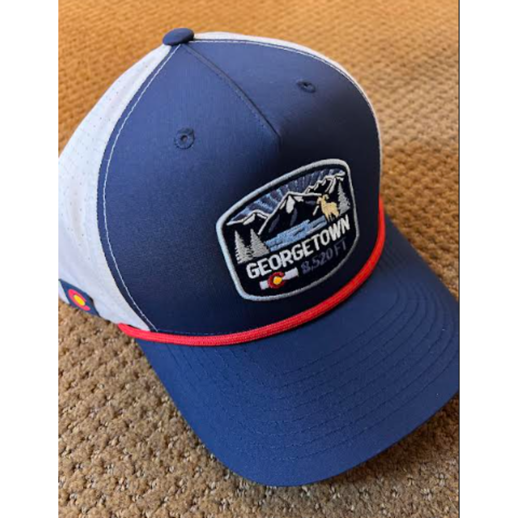 Coloradocool ColoradoCool Gtown Navy White CO Badge Hat