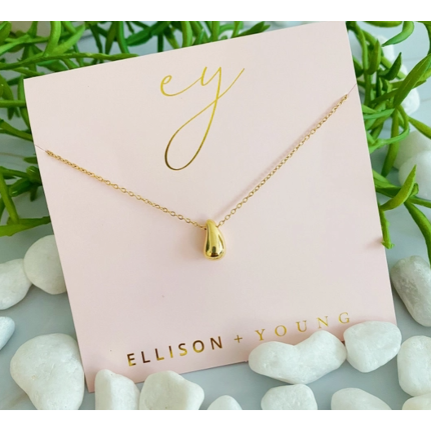 Ellison+Young E&Y Mini Teardrop Pendant Necklace Gold