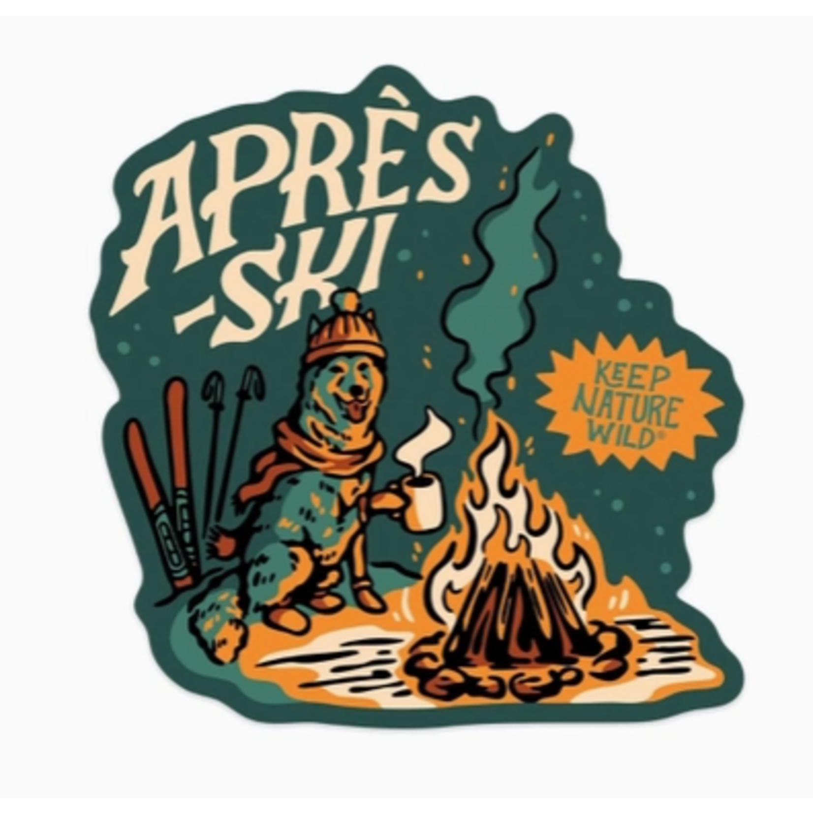 Keep Nature Wild KNW Apres Ski Dog | Sticker