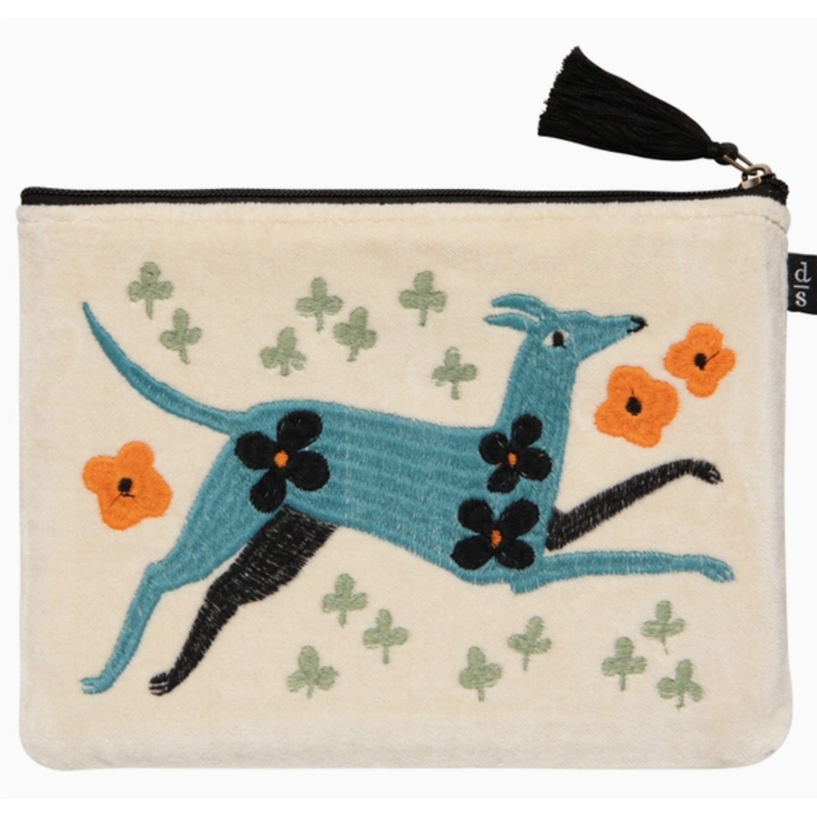 Danica Studio Danica Stuido Dogwood Embroidered Flat Pouch