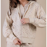 Very J Very J Floral Printed Zip Up Hoodie