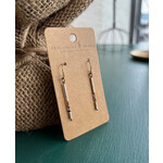 Frolicking Leaves Frolicking Leaves Copper & Silver Pattern Beaded Earrings