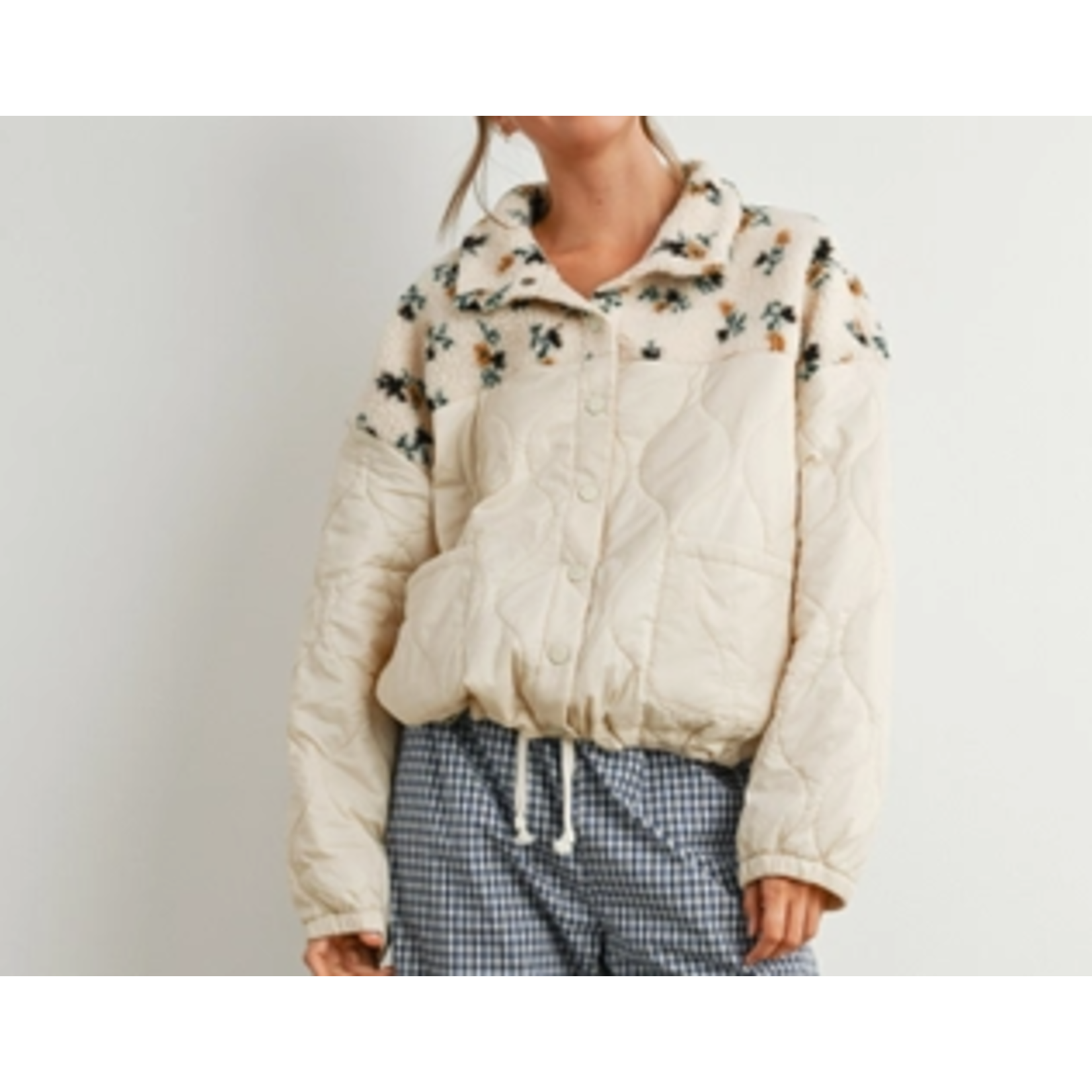 Buttermelon Buttermelon Floral Puffer Long Sleeve Jacket