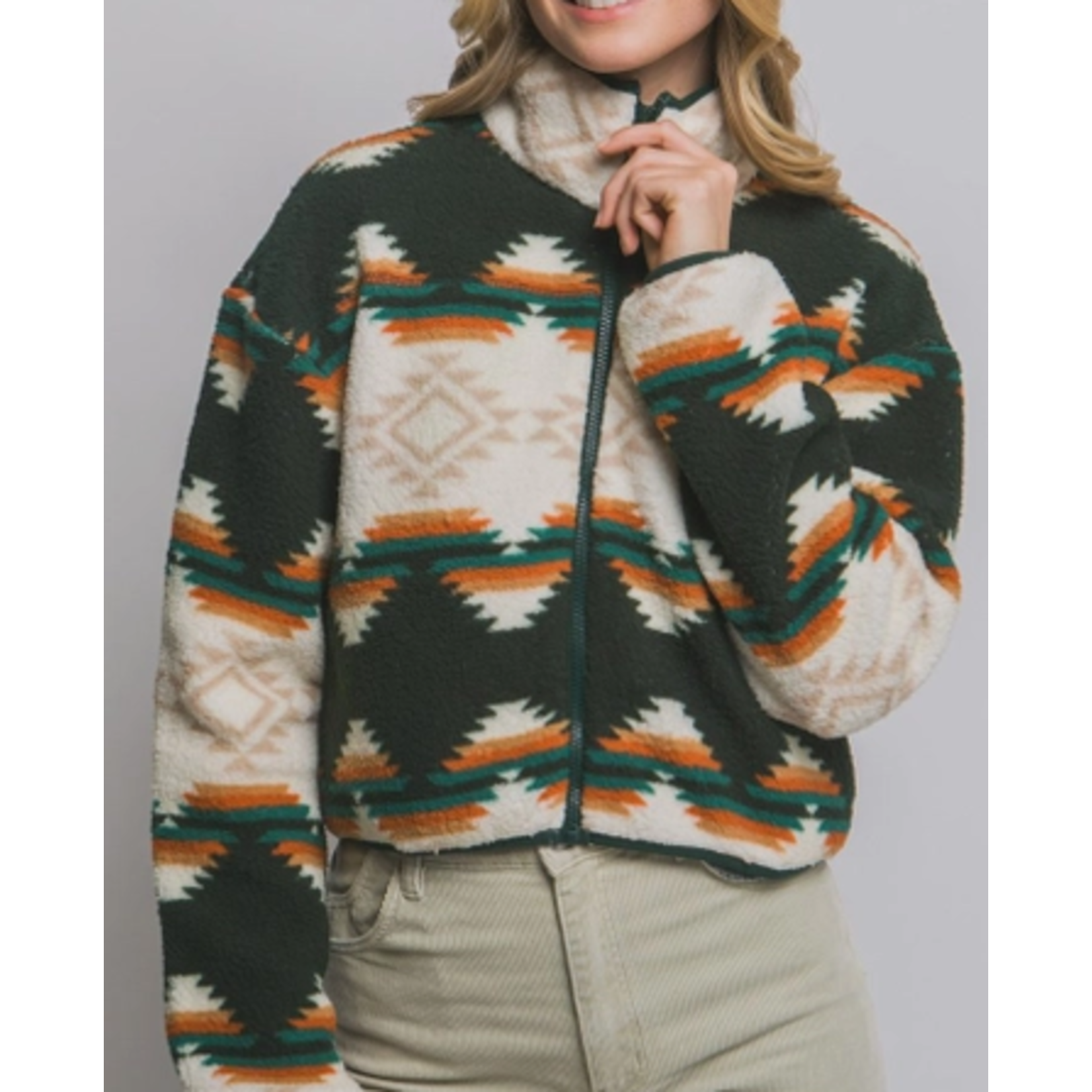 Vanilla Monkey VM Aztec Sherpa Full Zip Jacket