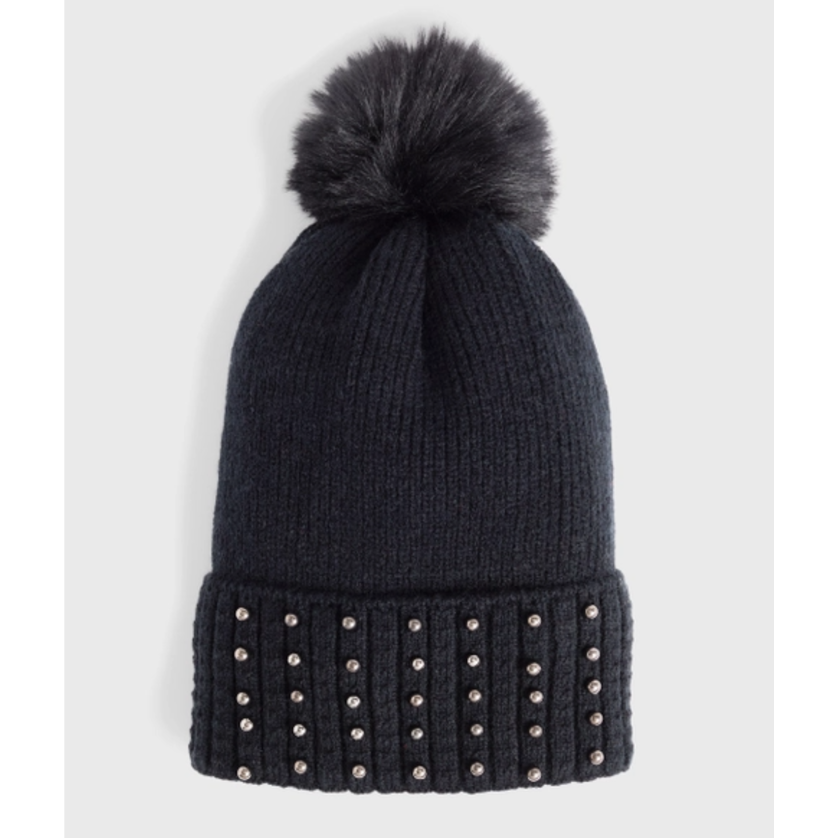 Coco & Carmen C+C Razzle Dazzel Knit Hat-Black