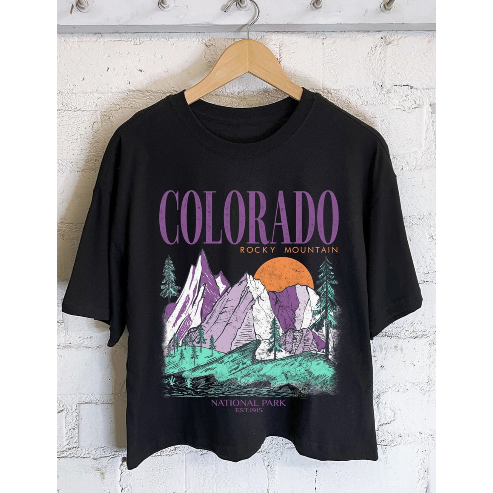 Rustee Clothing Rustee RM Purple Graphic Long Crop