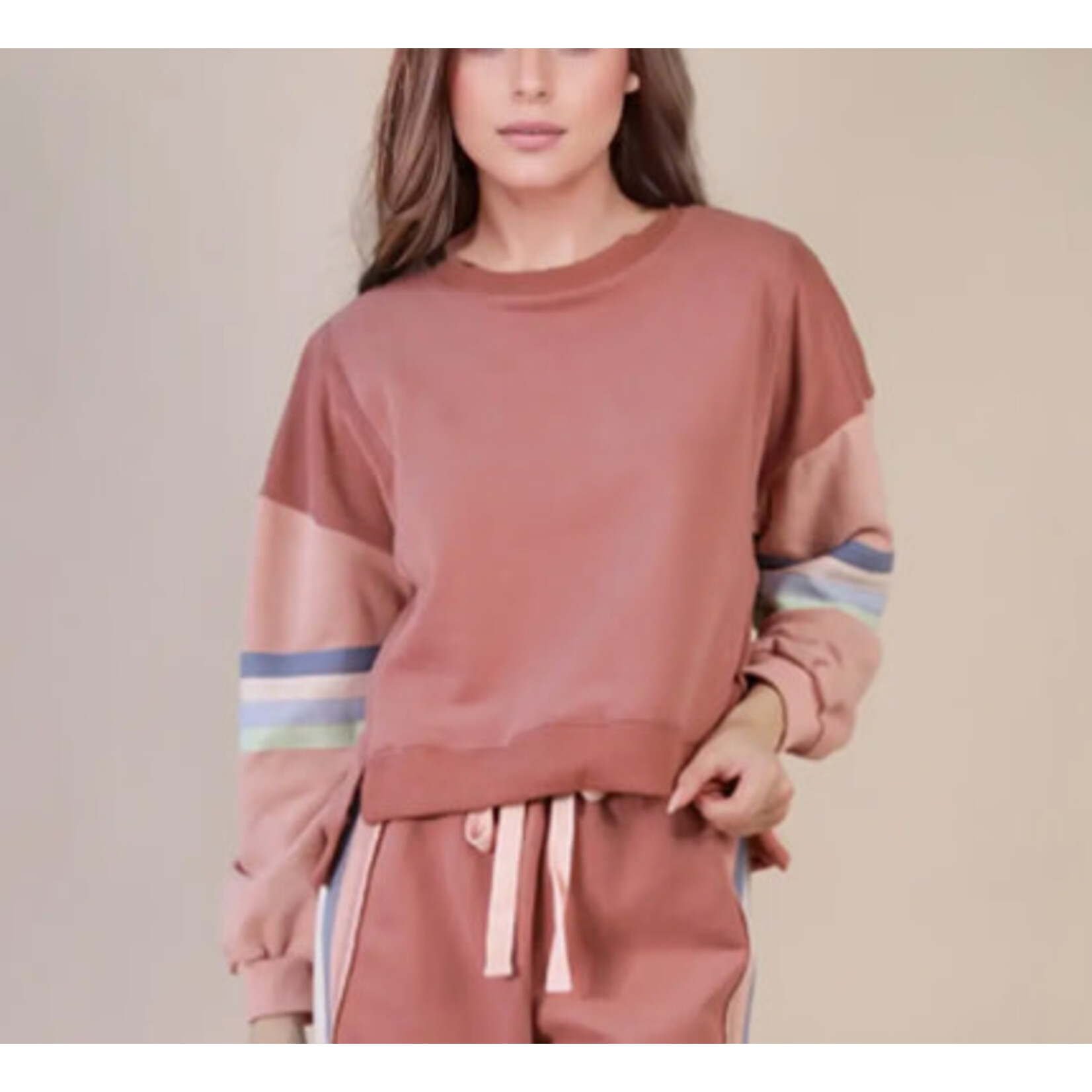 Very J Very J Tape Detail Comfy Sweatshirt