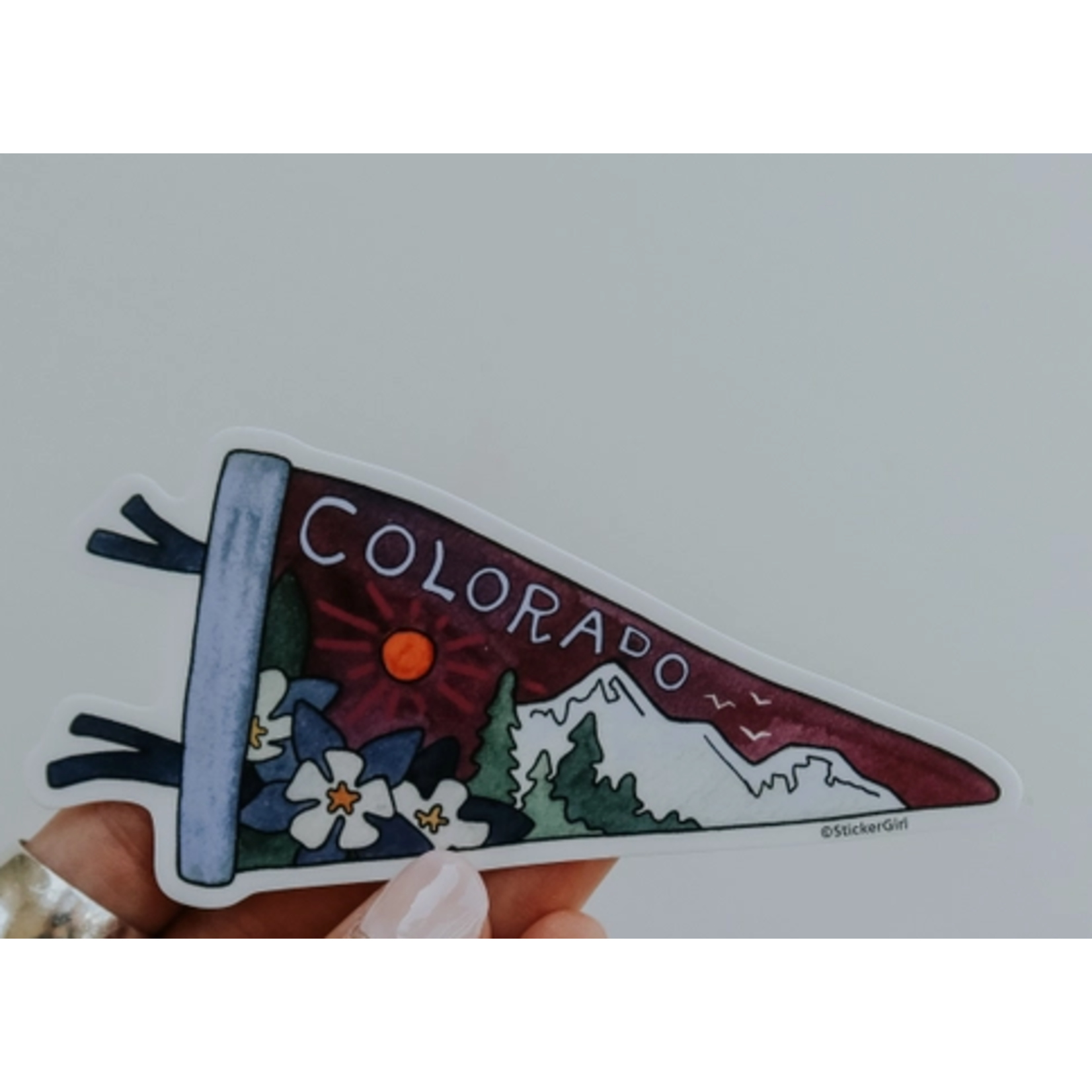 Sticker Girl Sticker Girl Colorado Purple Triangle Flag Vinyl Sticker