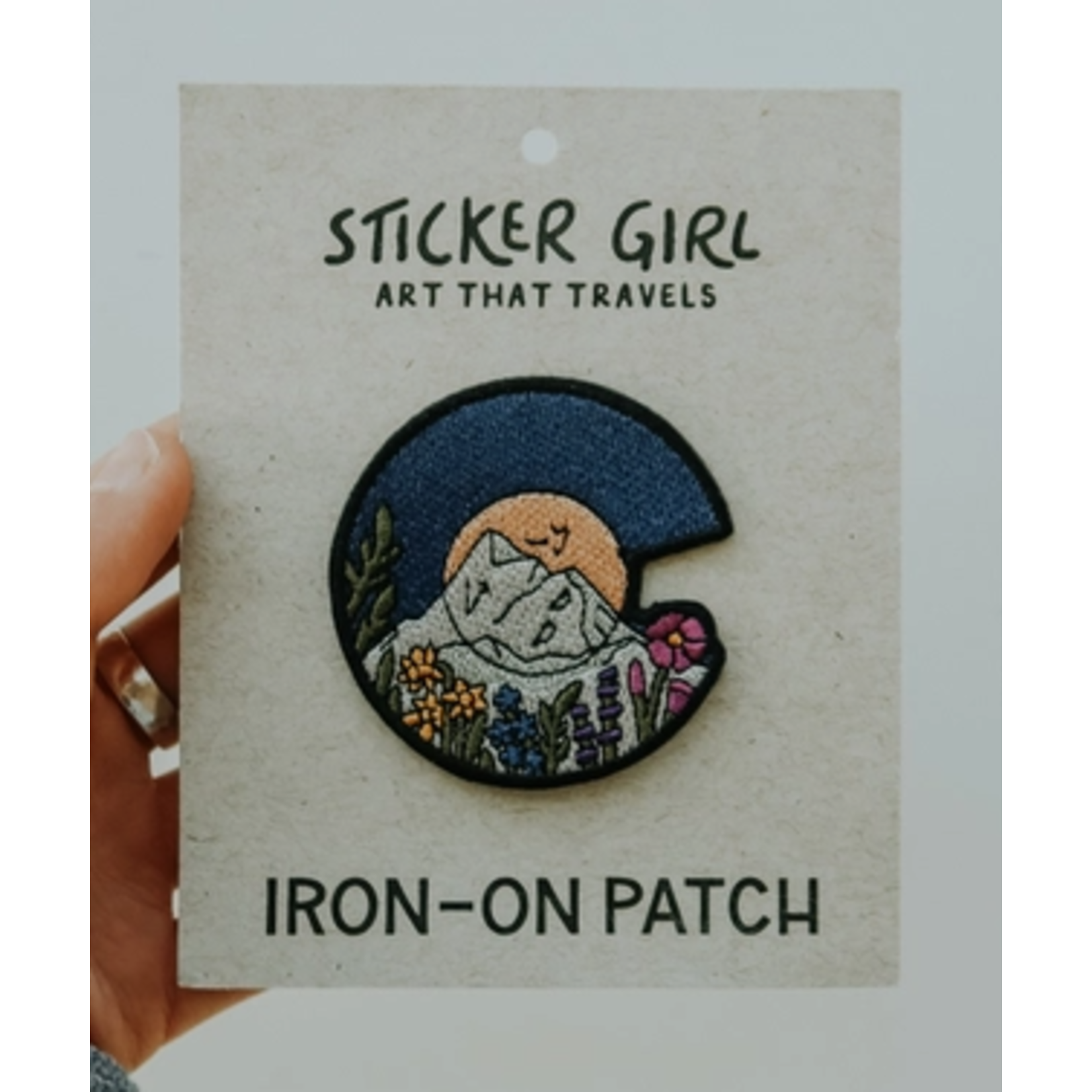 Sticker Girl Sticker Girl Colorado Floral Sign Embroidered Iron On Patch
