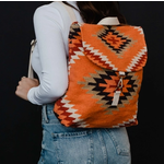 Panache Apparel Panache Apparel Orange, White & Red Aztec Backpack