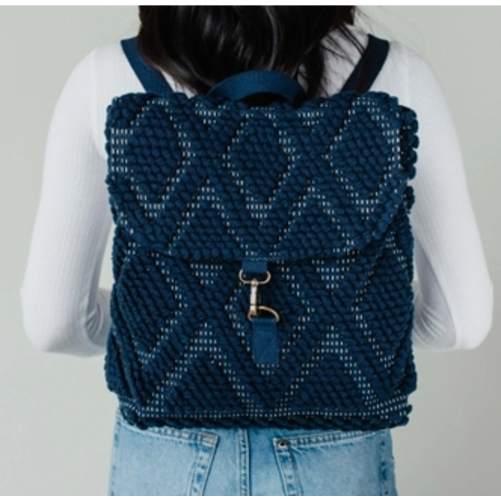Panache Apparel Panache Apparel Navy Diamond Pattern Backpack