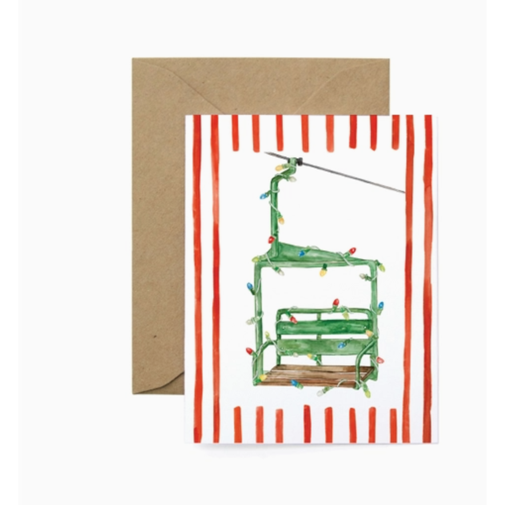 Lana's Shop Lana's Shop Ski Chair Lift Christmas Greeting Card