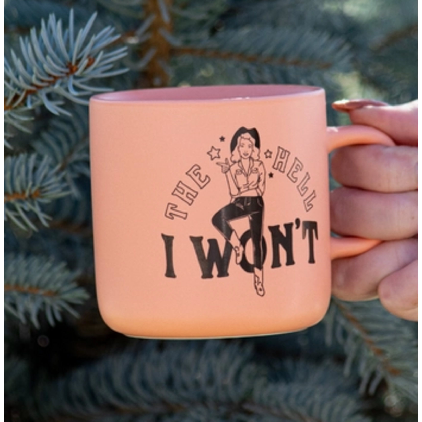 The Montana Scene TMS The Hell I Won't Mug - Apricot