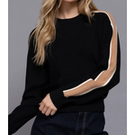 Active Basics AB Round Neck Sleeve Line Sweater