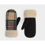 Coco & Carmen C&C Sherpa Cuff Plaid Mitten Red/Green