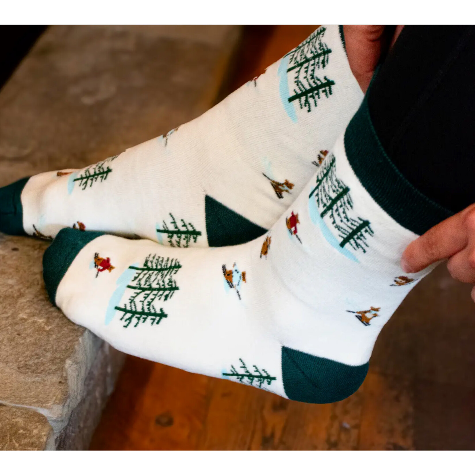 The Montana Scene TMS Skiing Bears Socks