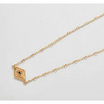 Admiral Row AR  Gold Diamond Eye Medallion 14k Gold Filled Necklace