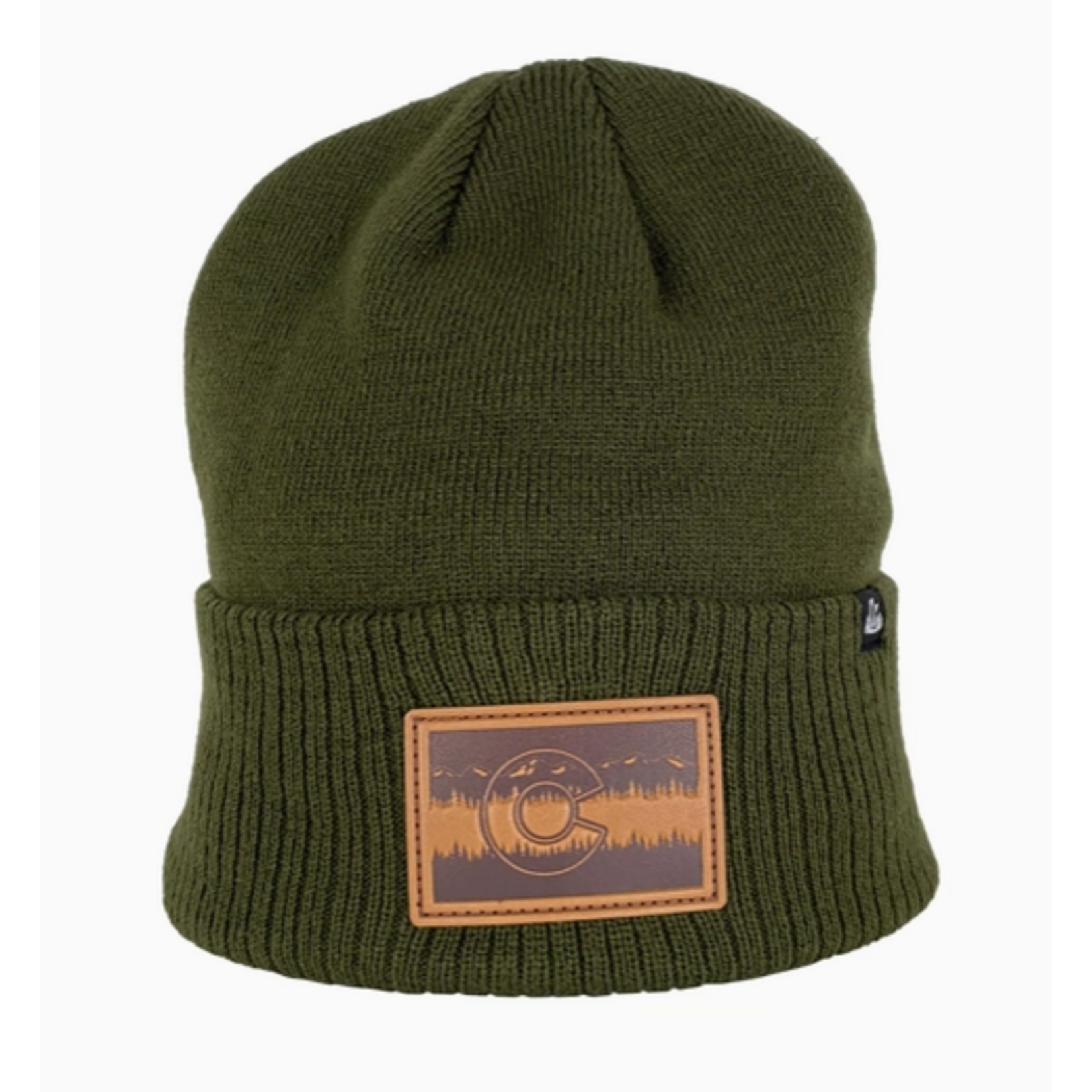 Coloradocool Coloradocool Treeline Leather Beanie - Military Green