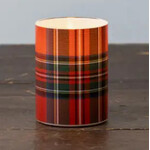Ragon House Ragon House 4" Red Tartan 3D Flame Glass Candle
