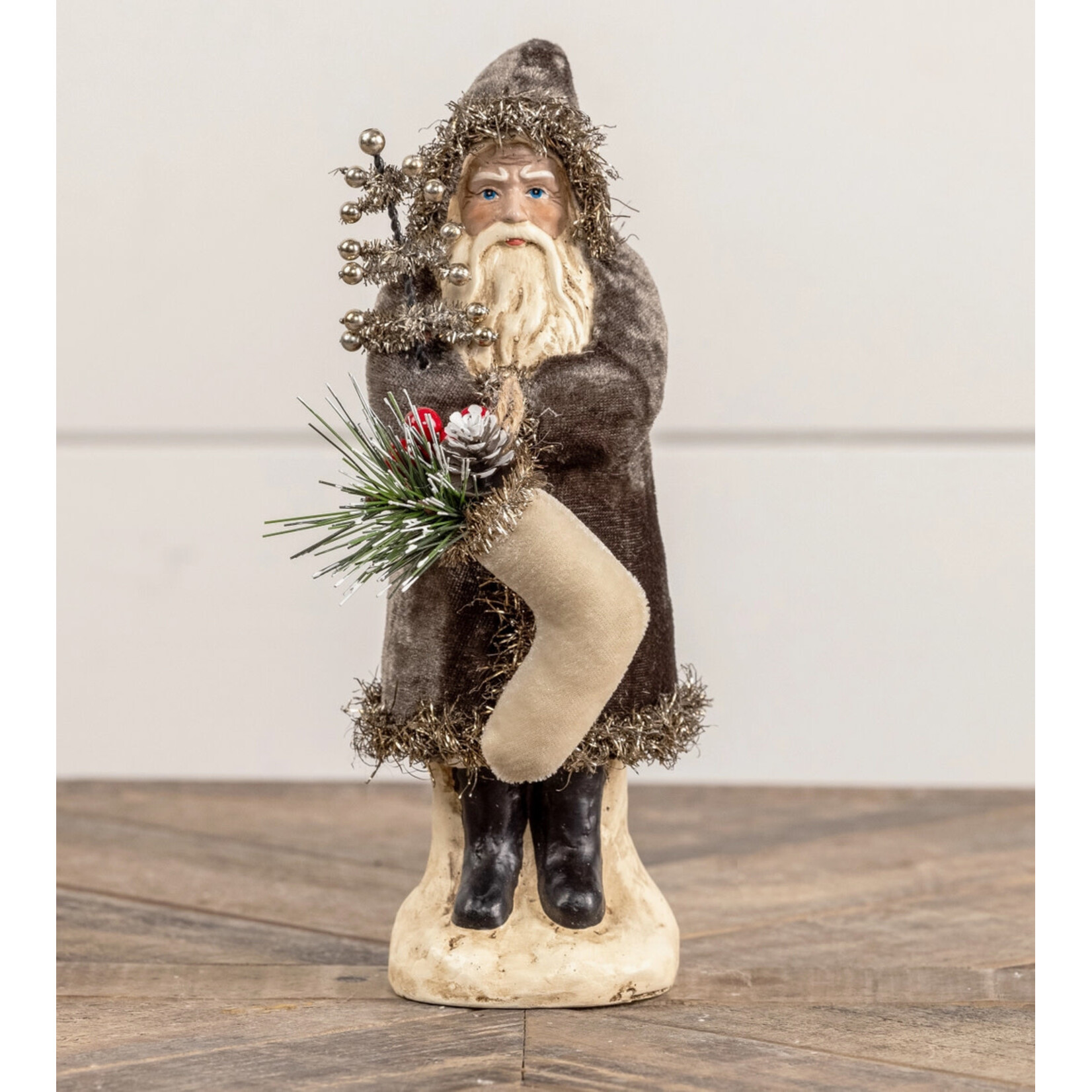 Ragon House Ragon House 8" Charcoal Velvet Belsnickle