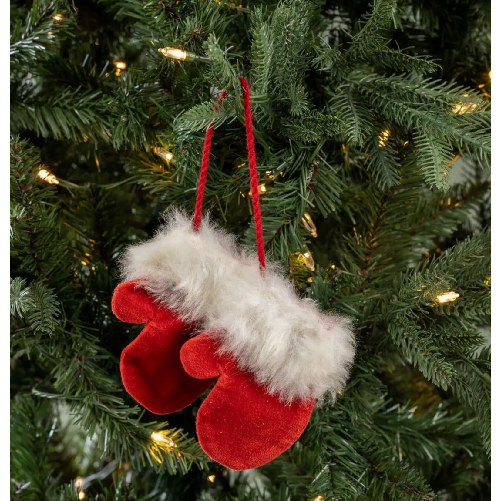 Ragon House Ragon House Pair of Red Velvet Mittens