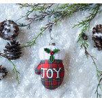 Ragon House Ragon House Plaid Joy Mitten Ornament