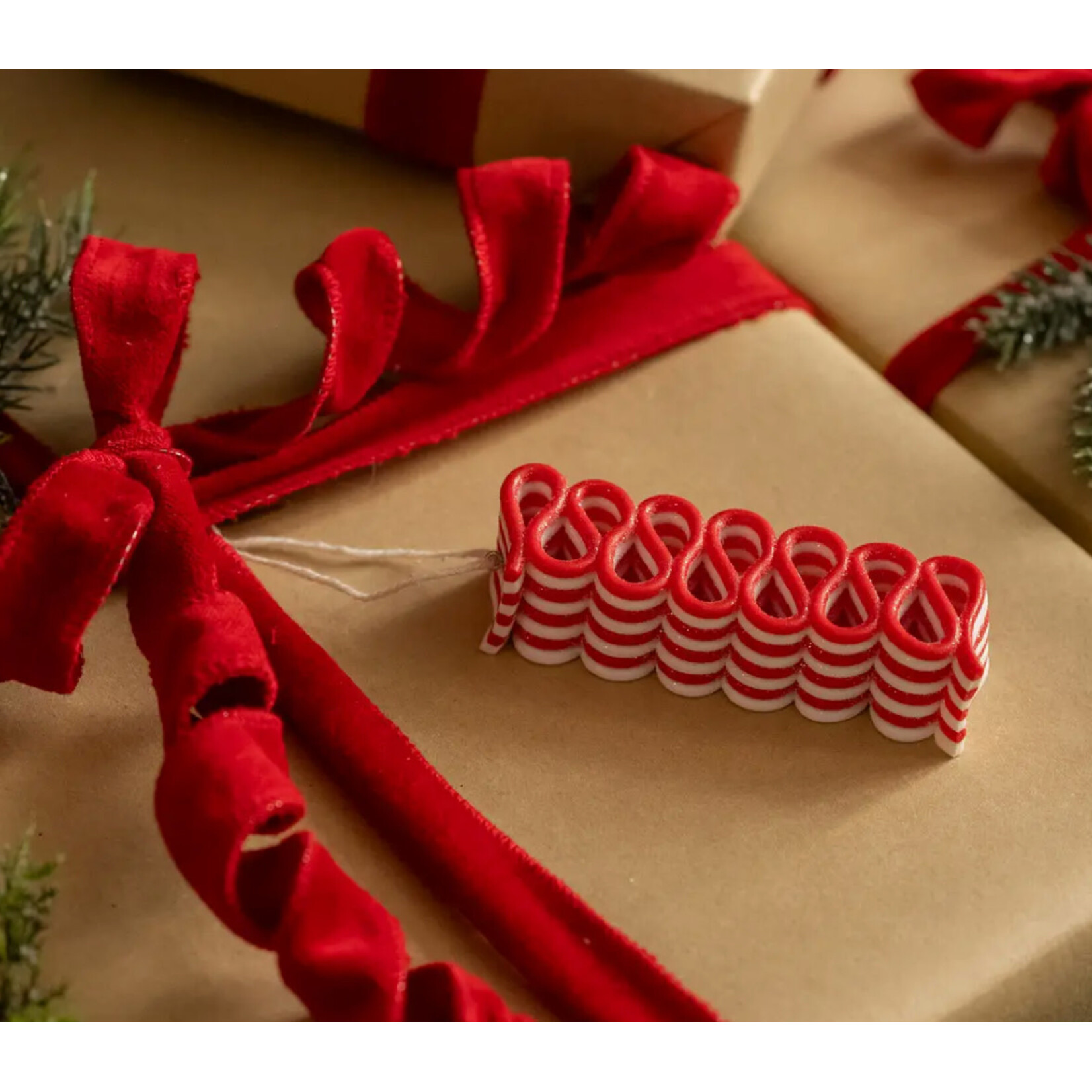 Ragon House Ragon House Red & White Ribbon Candy Ornament
