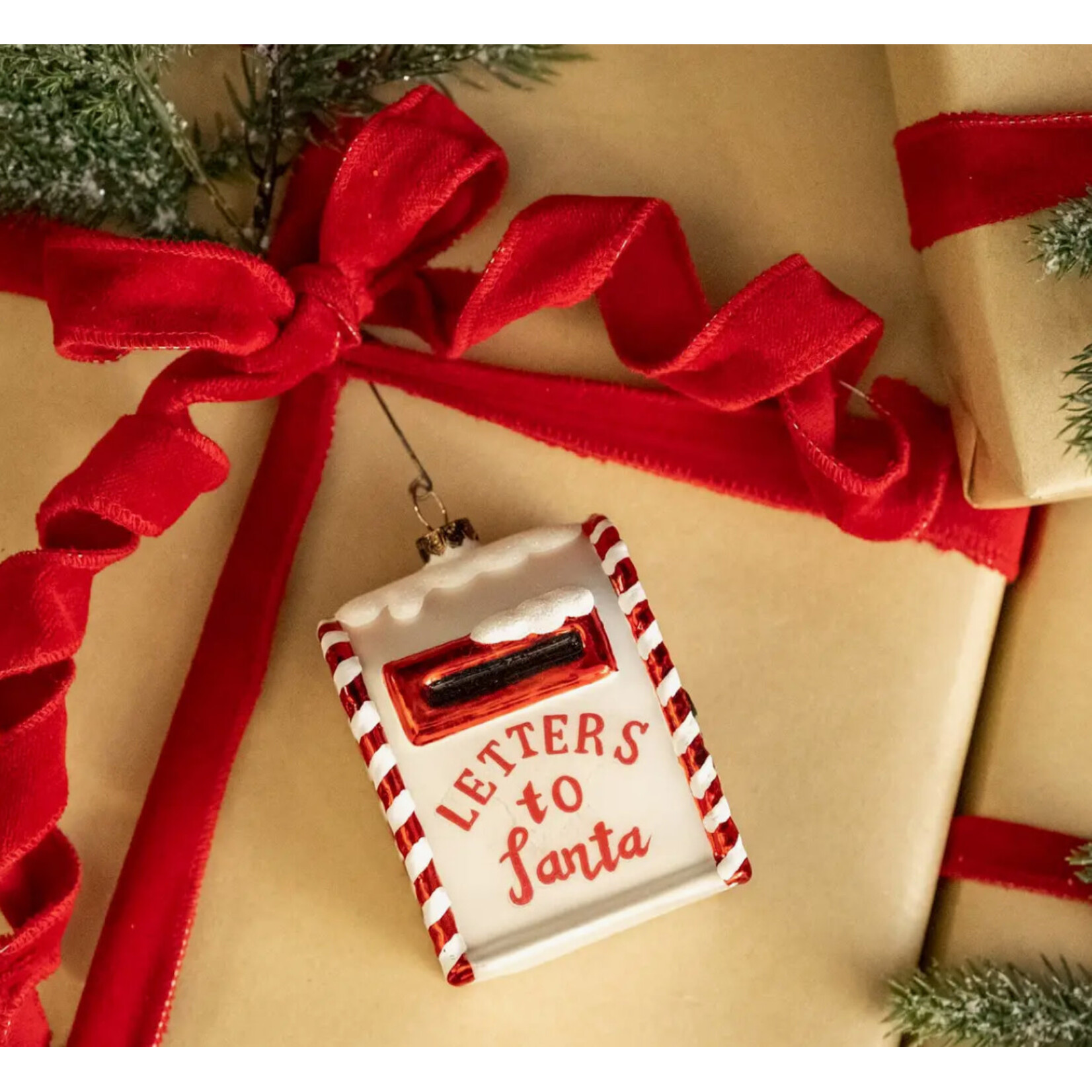 Ragon House Ragon House White Letters To Santa Mailbox Ornament